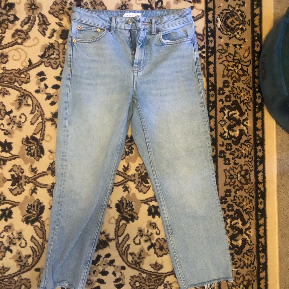 Topshop high rise mom jeans